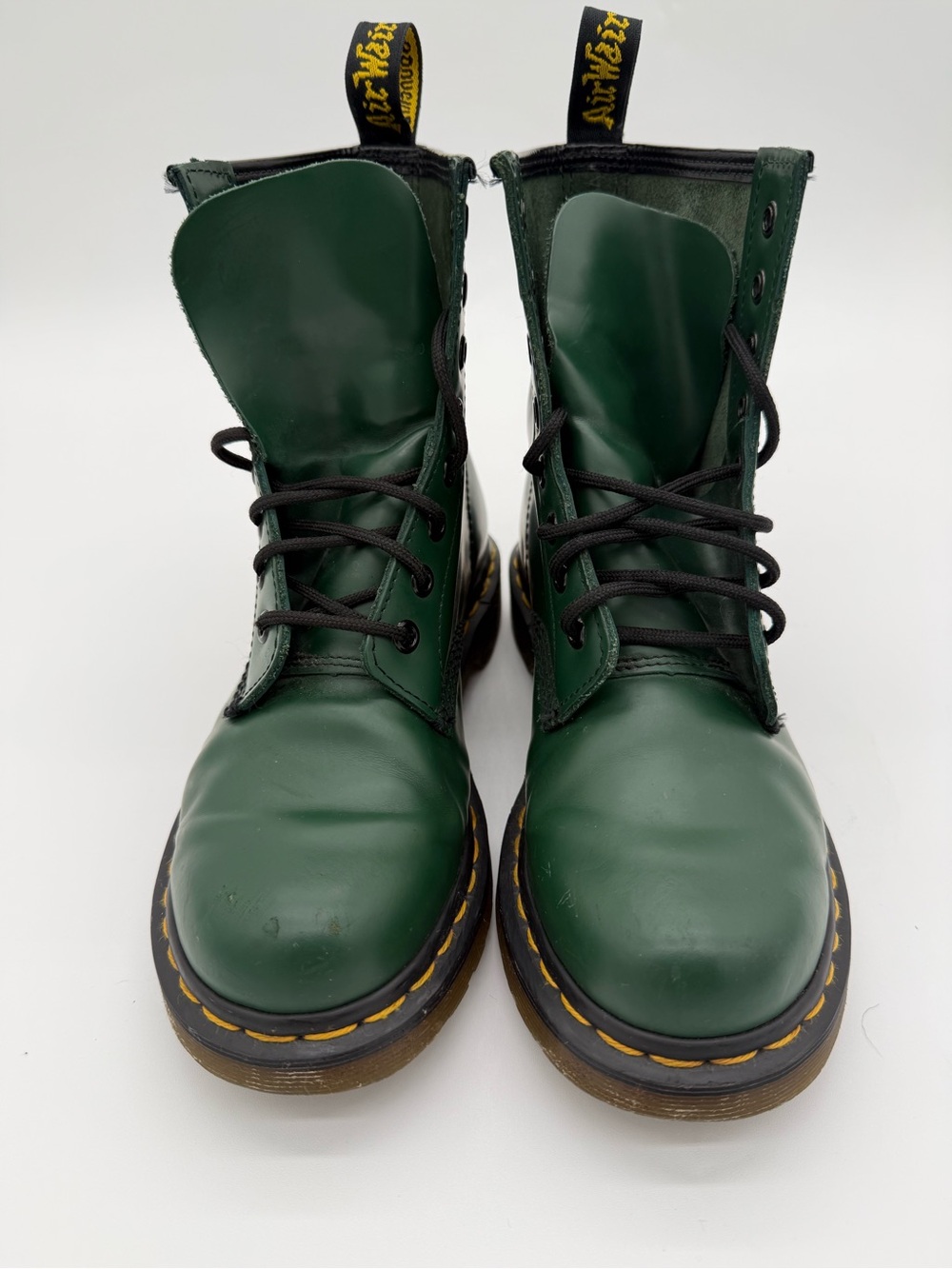 Dr. Martens Forest Green 8-Eye Lace-Up Leather Boots